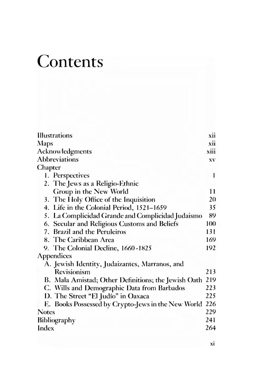 Contents page preview for New World Jewry 1493 to 1825